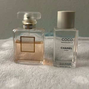 Coco Mademoiselle perfume and velvet body oil set